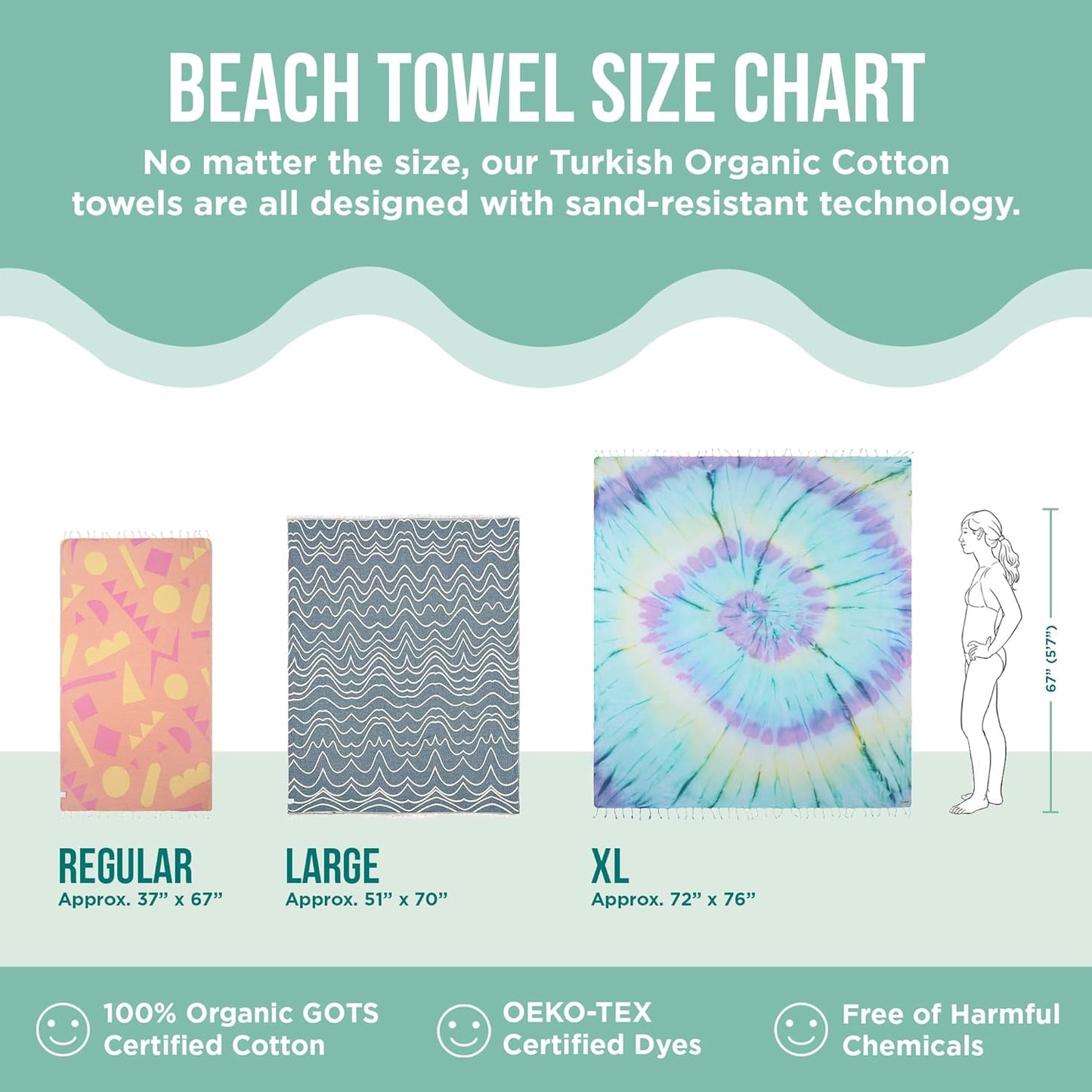 Sand Cloud Oversized Turkish Beach Towel (SoCal Dolphin) - 100% Certified Cotton Turkish Bath Towels - Sand Free & Quick Dry Large Beach Towel for Pool, Yoga, Picnic & Travel - As Seen on Shark Tank