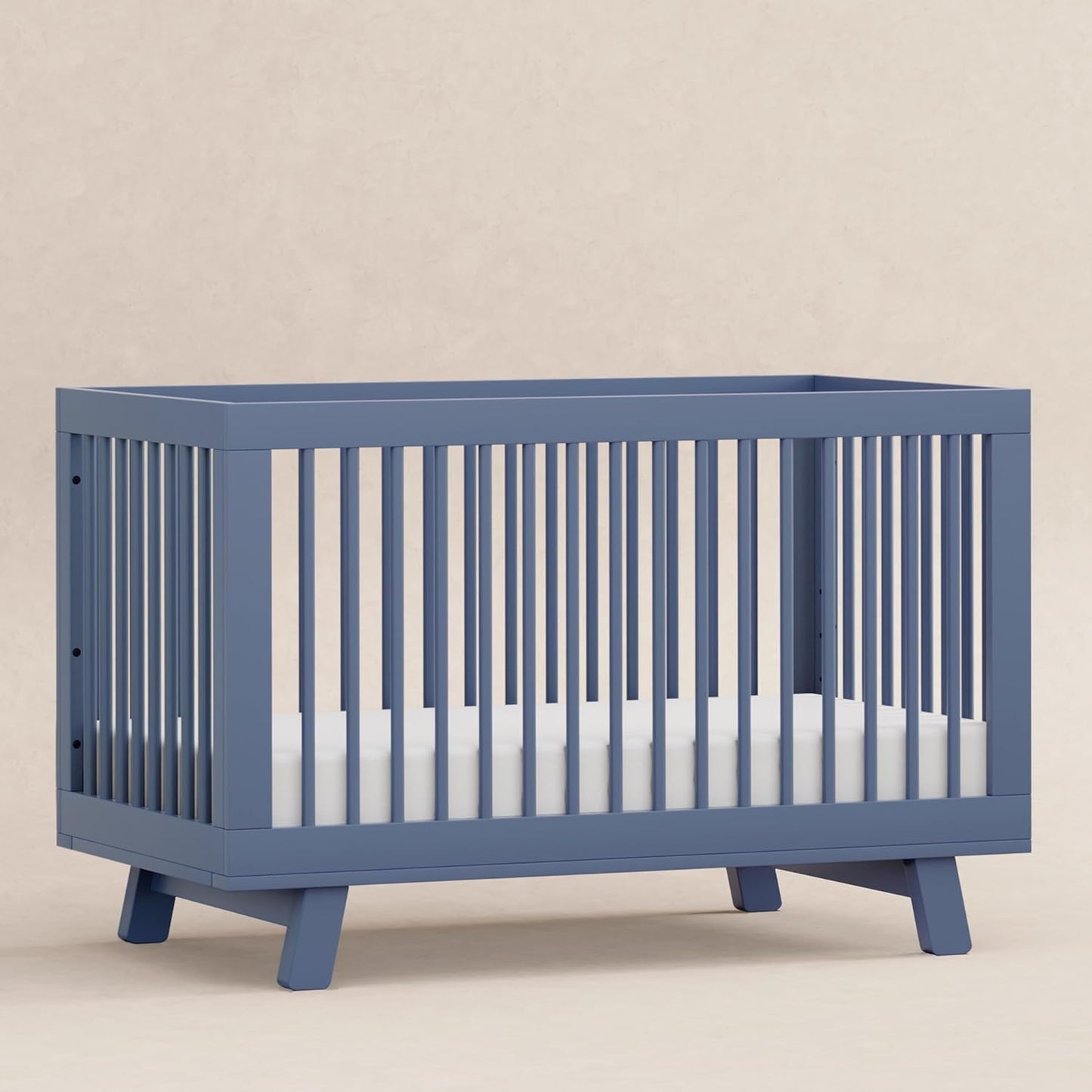 babyletto Hudson 3-in-1 Convertible Baby Crib - GREENGUARD Gold Certified Convertible Crib to Toddler Bed and Daybed - Wooden Baby Bed with 4 Adjustable Mattress Heights - Easy Assembly - Cove Blue