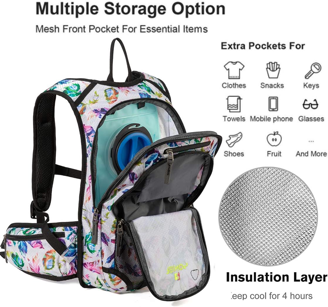 Hydration Pack Backpack with 3L Water Bladder for Men & Women, Hiking Daypack with Thermal Insulation | Running, Cycling, Camping, Skiing, Outdoor Activities