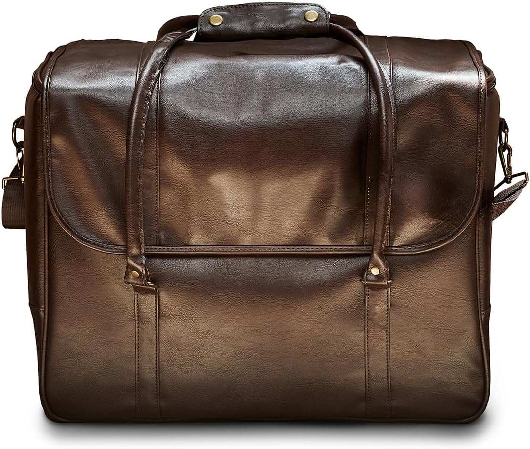 Graham Whiskey Bottle Carrier and Weekender Travel Bag | Customizable Waterproof and Insulated Interior | Vegan Leather | Perfect for Tastings, Parties & Getaways