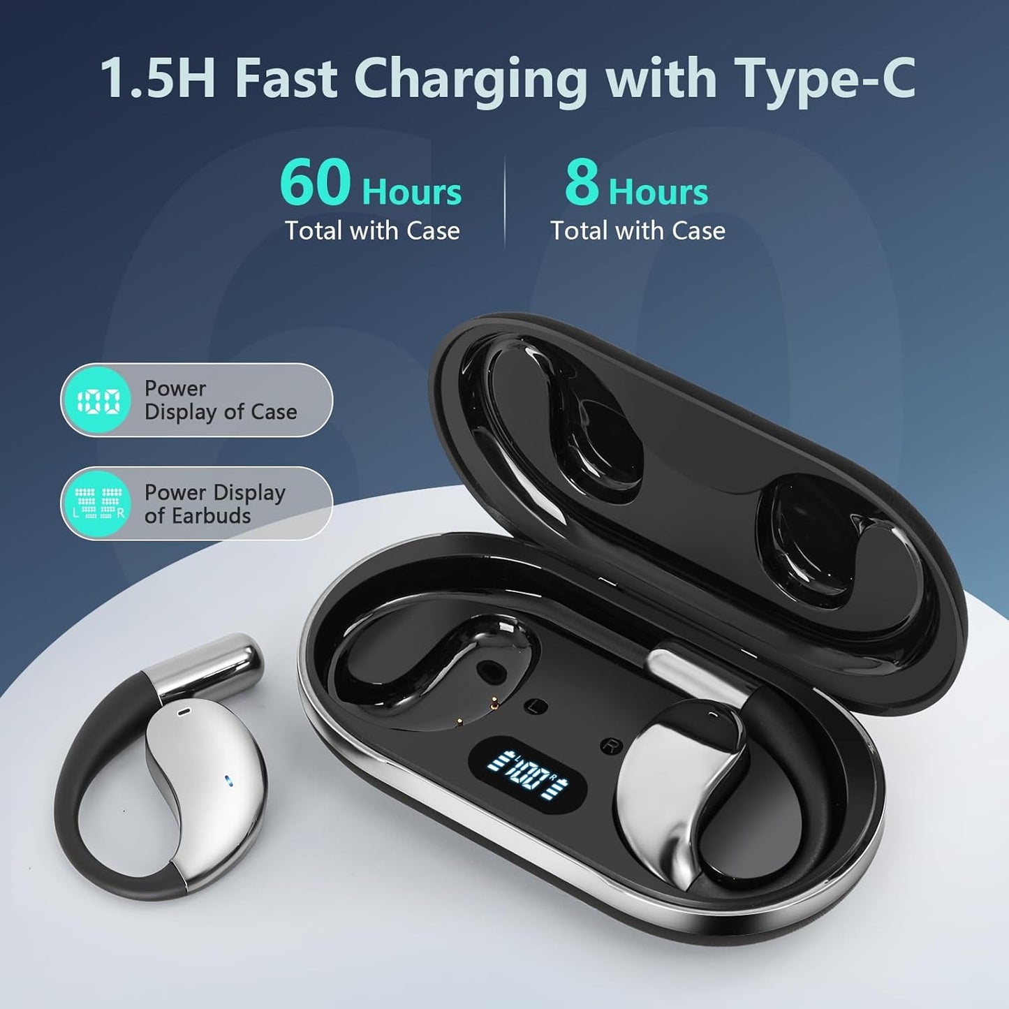 AI Language Translation Earbuds Real Time, Audifonos Traductores Inglés Español, Translator for 144 Languages & Accents, 3-in-1 Translating Headphones with Charging Case, For iOS/Android (Matte Black)