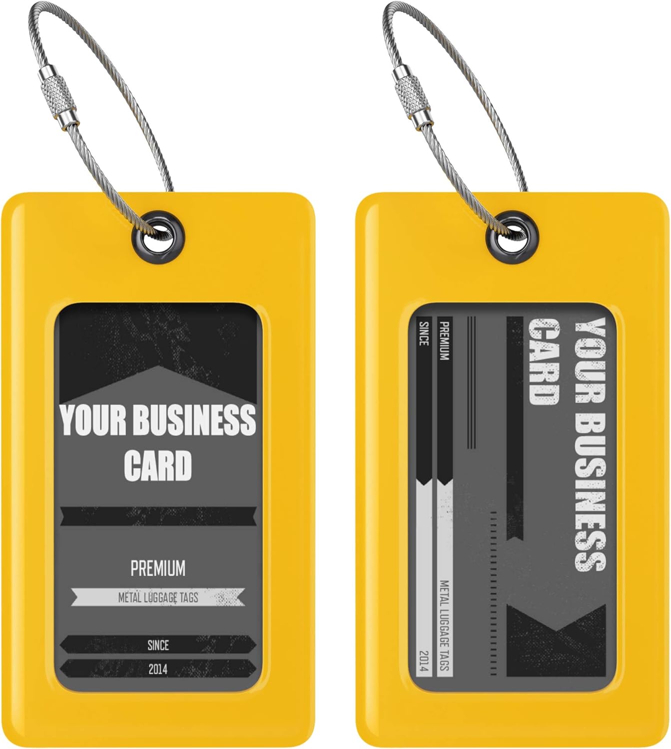 Luggage Tags Business Card Holder by TUFFTAAG - Durable Travel ID Bag Tag, Secure & Flexible, Perfect for Suitcases, Backpacks, and Carry-Ons, Easy Identification