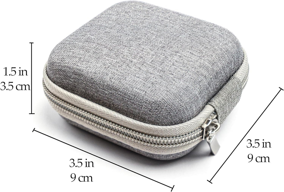 Multi-Functional Eye Drops, Medicine & Travel Accessories Organizer - Hardshell EVA Compact Carry Case - Loops & Mesh Pocket for Daily Pills, Charging Cables & Batteries by Clinical Experts