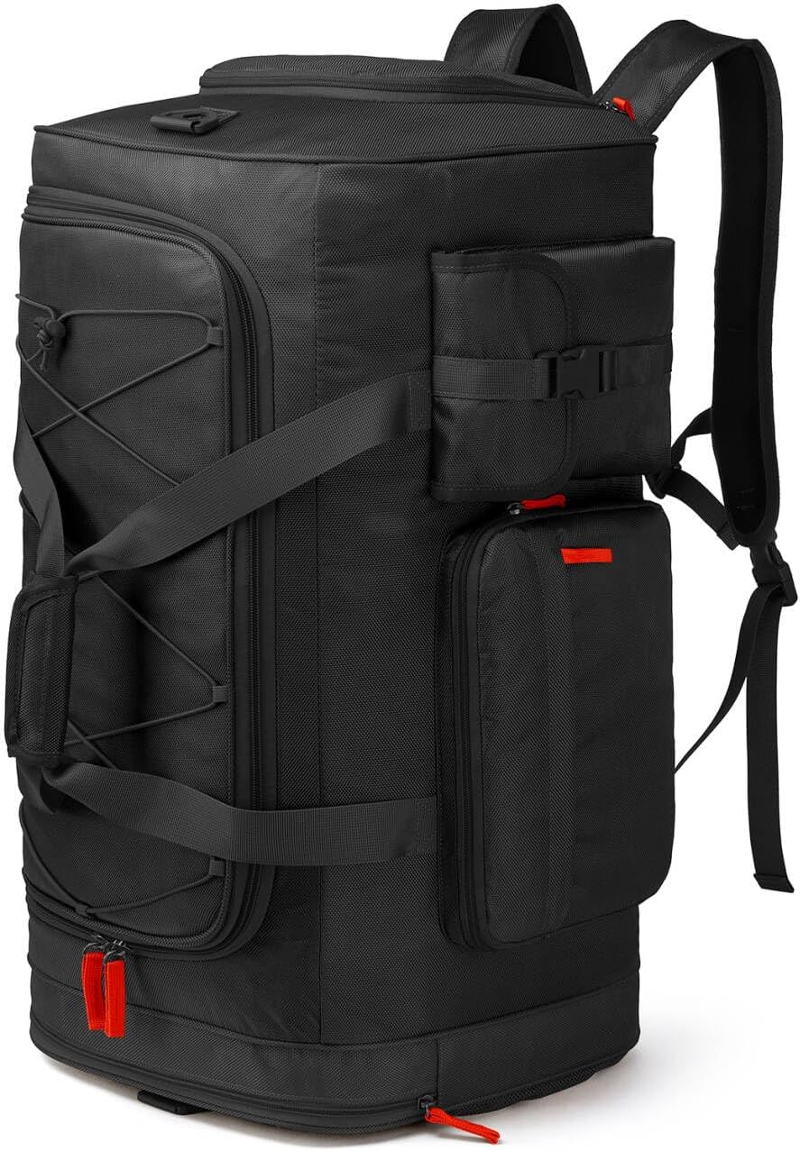 Lyweem Large Duffle Bag Backpack for Travel, 70L Heavy Duty Gym Duffel Bag with Shoes Compartment for Men & Women, Weekender Overnight Sports Backpack for Traveling