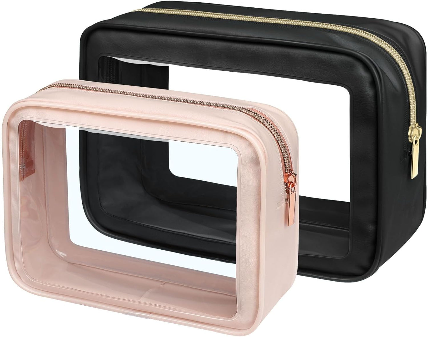 PACKISM TSA Approved Toiletry Bag - Upgrade Color-Edged Clear Makeup Bags, Clear Toiletry Bags For Traveling Fits Various Storage Needs