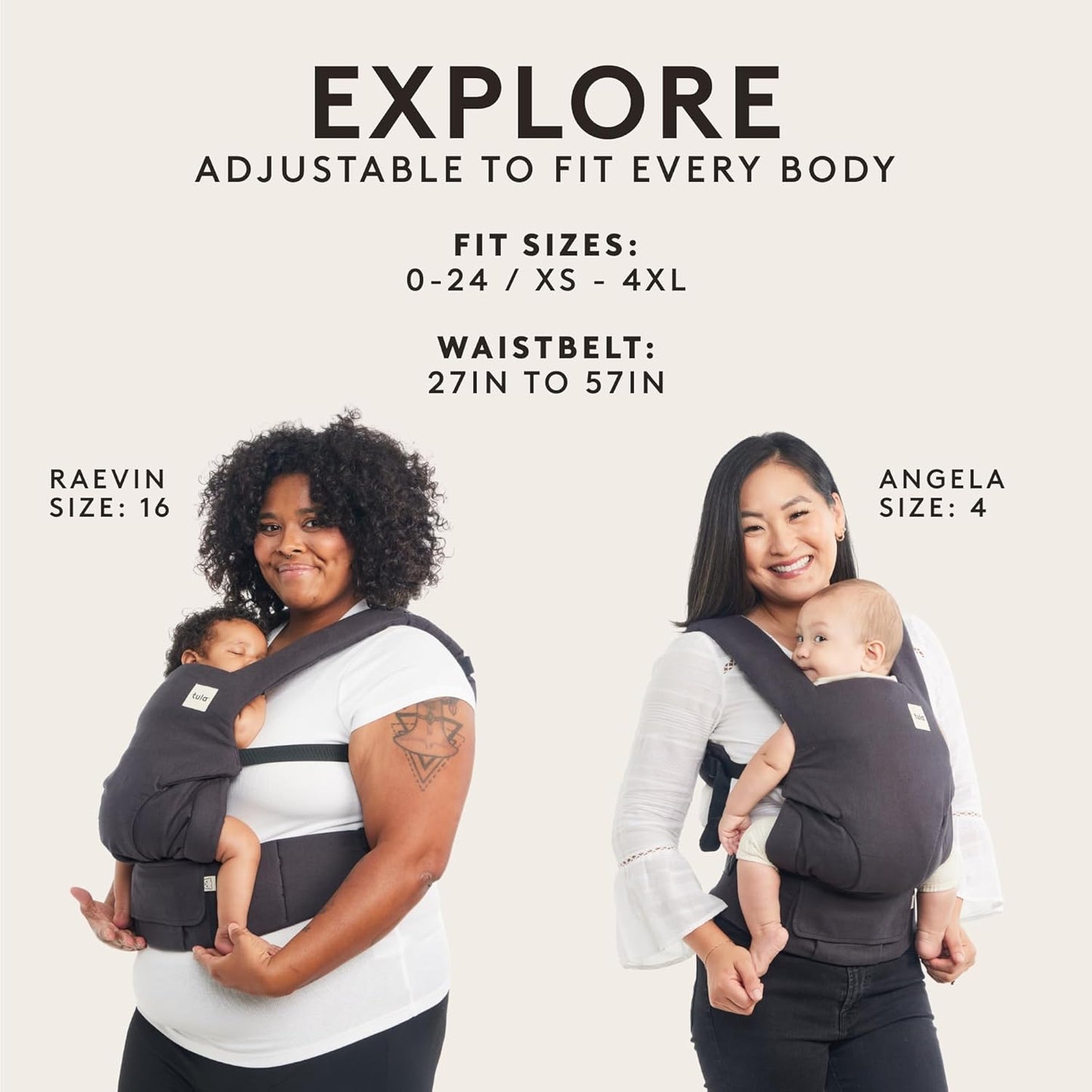 Baby Tula Explore Carriers - Breathable Baby Carrier Newborn to Toddler - Adjustable Toddler Carrier - Multiple Ergonomic Positions Front and Back - Ergonomic Fit for 7-45 lb - Cotton, Play
