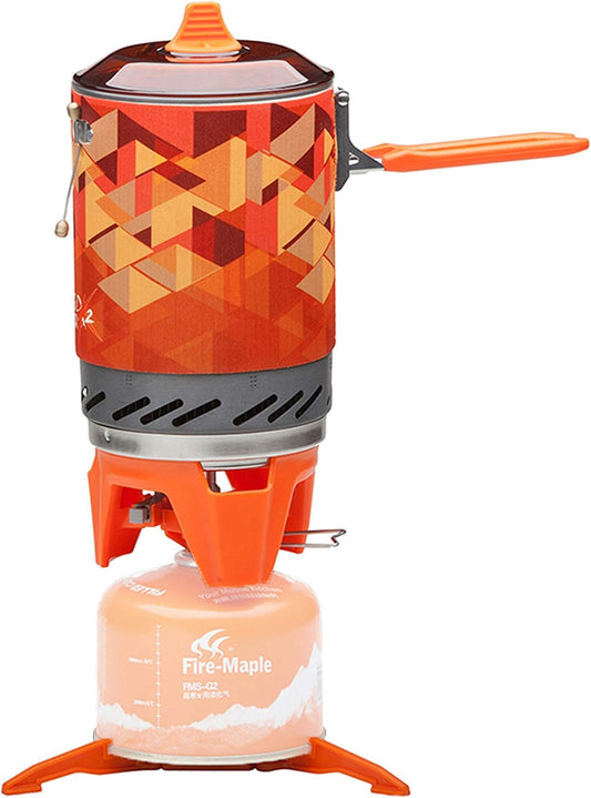 Fire-Maple Fixed Star X2 Backpacking and Camping Stove System Outdoor Propane Camp Cooking Gear Portable Pot Jet Burner Set Ideal for Hiking, Trekking, Fishing, Hunting Trips and Emergency Use