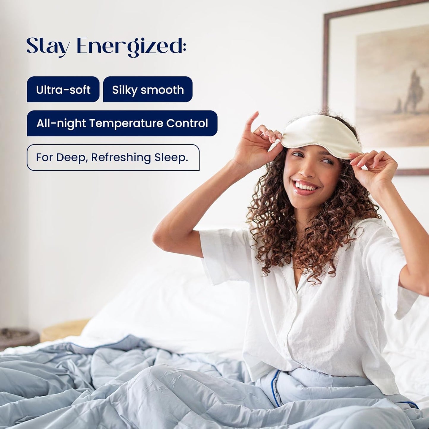 Dream Valley® Outlast® Deepsleep Cooling Comforter, King Size, NASA-Grade Space Technology Cooling Blanket for Hot Sleepers Night Sweats, Q-Max > 0.45 Aerocool™ Breathable, Dream Blue, 106"x90"