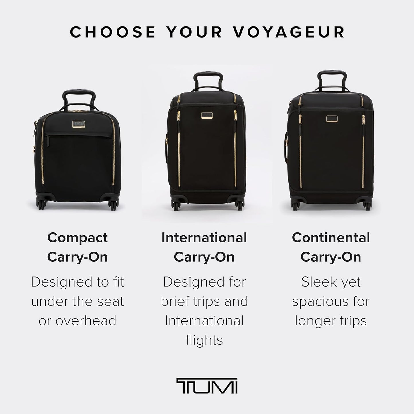 TUMI - Voyageur Leger 4 Wheeled Luggage - Women's Lightweight and Spacious, Sleek Silhouette, Durable Premium Suitcase - 29" Extended Trip Expandable Packing Case, Black with Gold Hardware