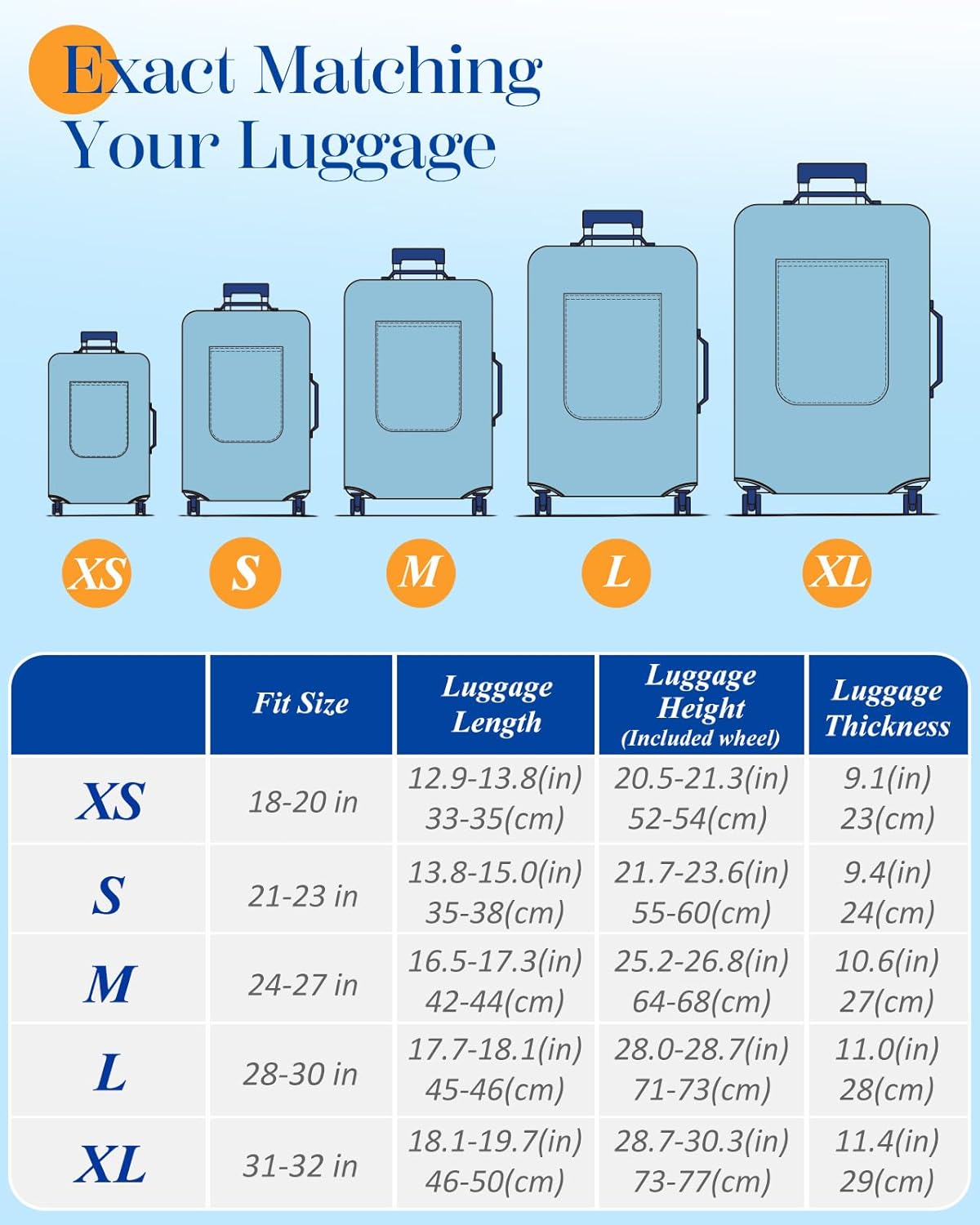 Slohif Luggage Cover for Suitcase Tsa Approved Protector - Luggage Sleeve Large Suit Case Cover Travel Stretch Baggage Case Protective Washable Fit 18-20 Inch Astronaut XS