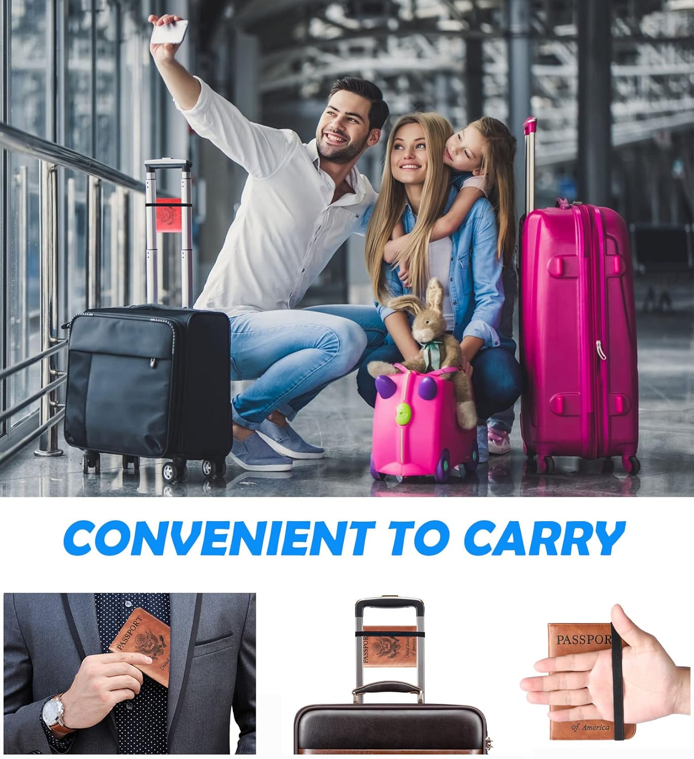 Passport Holder Cover Wallet Travel Essentials Leather Rfid Blocking Case Vacation Luggage Must Haves Travel Accessories for Men Women (116#Brown)