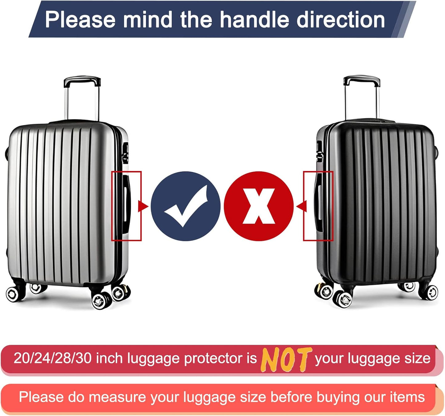 24 Inch Luggage Covers for Suitcase TSA Approved,Carry On Luggage Cover Protector Suitable 24-25 inch Full Clear 3mm Thickness Protector PVC Clear Suitable for Long Travel Accessories