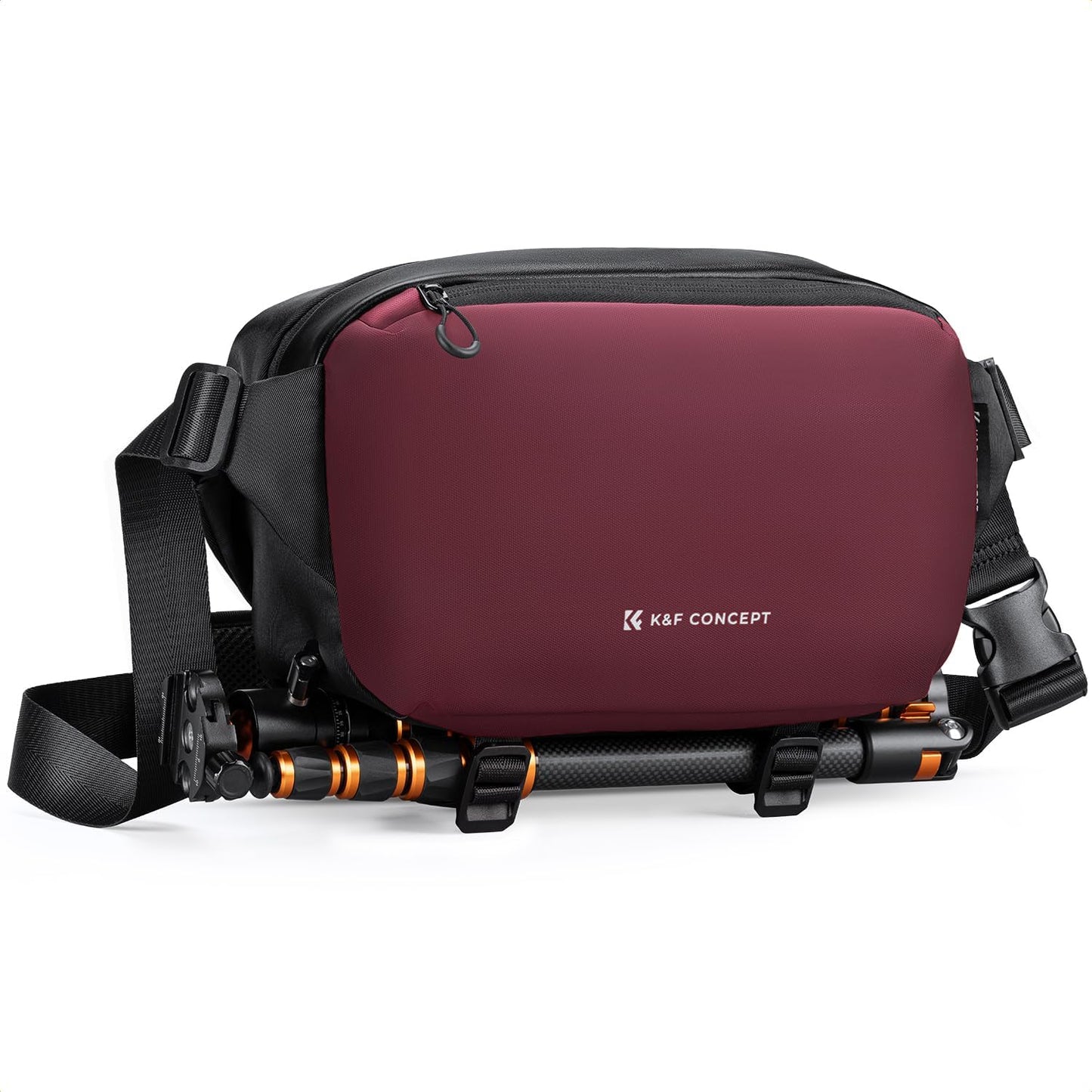 K&F Concept 2 in 1 Sling Bag Everyday Shoulder Bag & Multifunction Photography Crossbody Camera DSLR Backpack Portable Bag