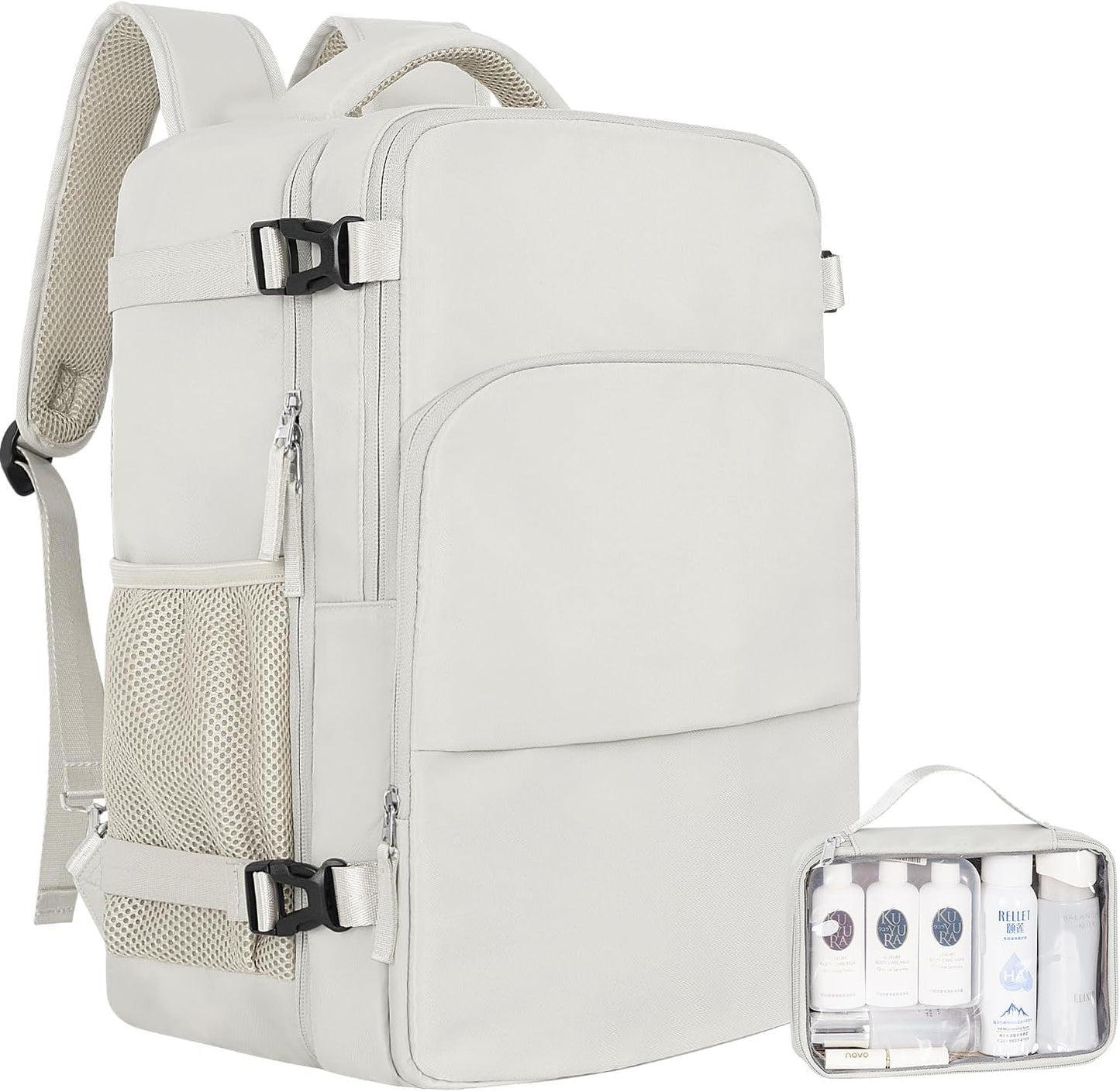 Travel Backpack for Women, Carry On Backpack Flight Approved, Personal Item Travel Bag with USB Charging Port, Casual Daypack College Bag Suitcase Backpack for Weekend, Fit 16 Inch Laptop