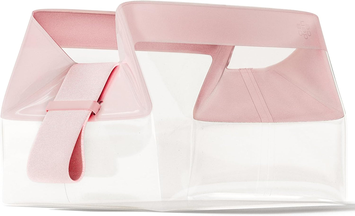 Cadence Parcel - Clear Kit with Magnetic Closure - Durable and Leak-Resistant Travel Toiletry Kit - TSA-Compliant & Modular Design - Hygiene Bag for Travel Essentials - 1 Qt - Rose