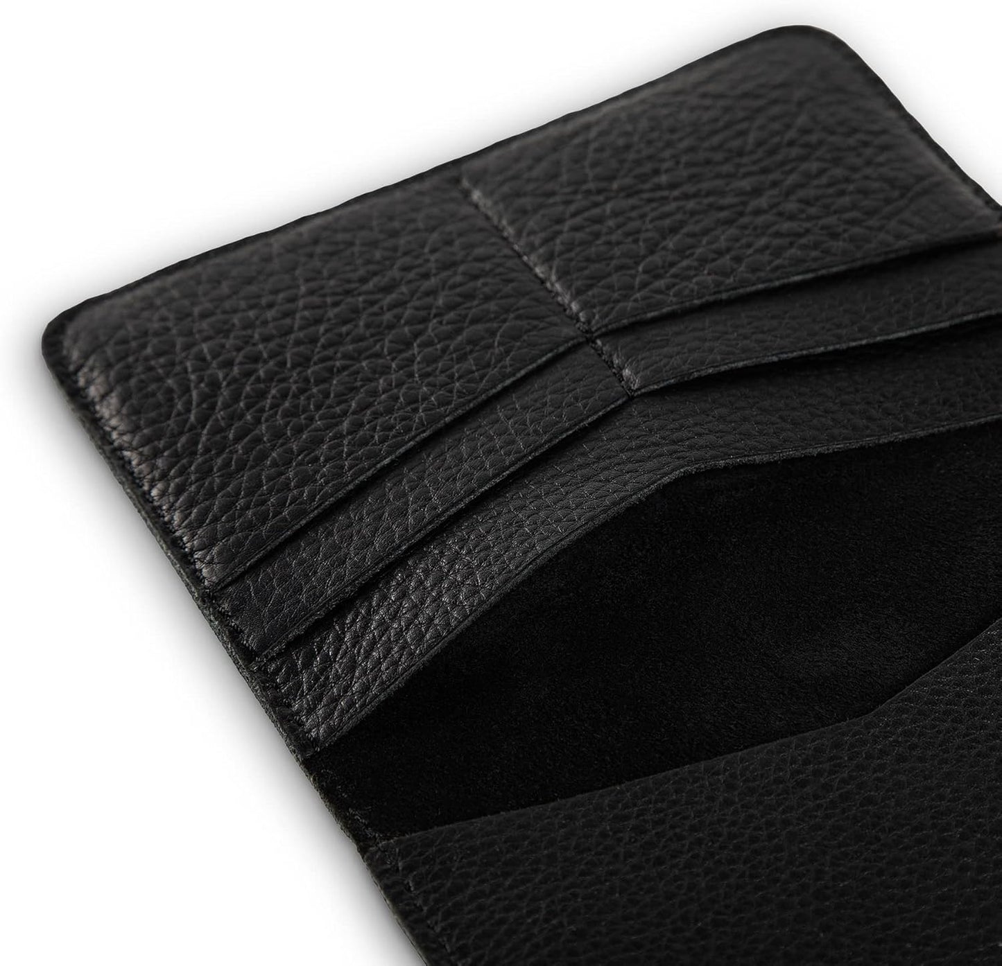 PEGAI Standard Full Grain Crazy Horse Leather Passport Holder | Custom Travel Passport Cover & Organizer | Handcrafted Leather Passport Wallet for Men and Women | Pike (Dymnos Black)