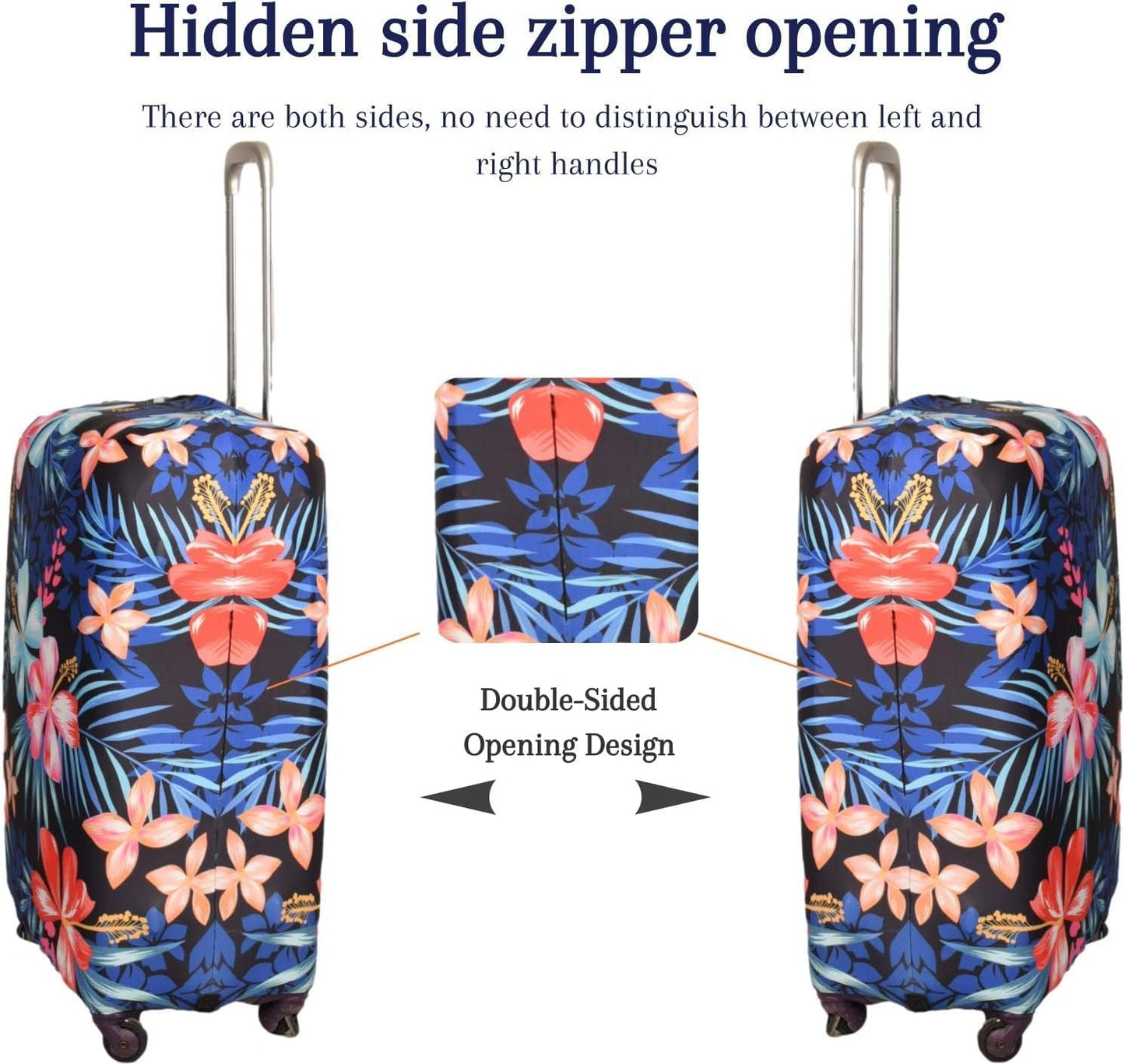 Suitcase Cover, Carry on Luggage Cover Protector - Travel Elastic Spandex Luggage Covers Fits 22 to 24 Inch Flower
