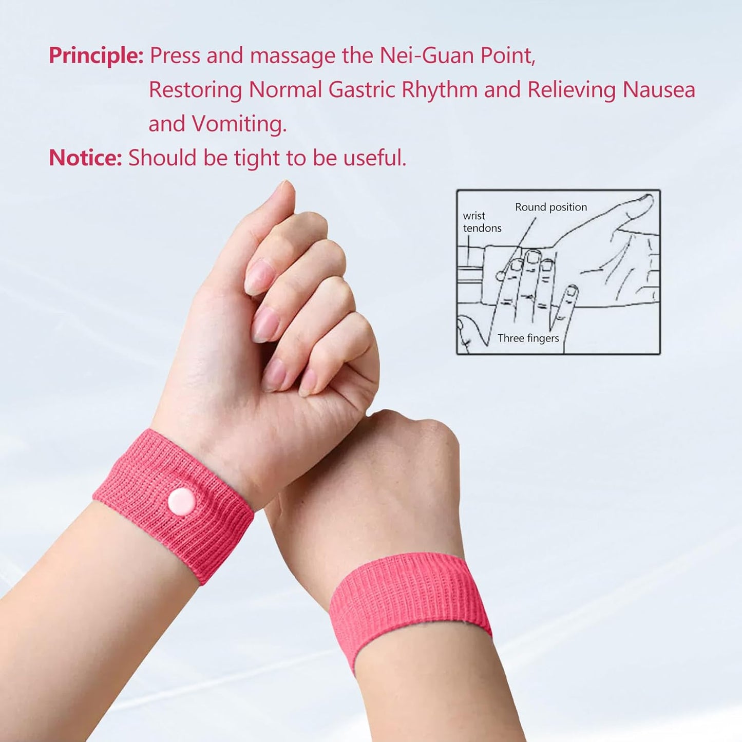Motion Sickness Wristband, Anti-Nausea Acupressure Wrist Band for Nausea Relief, Dizziness and Vomiting from Car Sea Boat Flying Travel Sickness for Adults and Kids (Multicolor, Small, 6 Pairs)