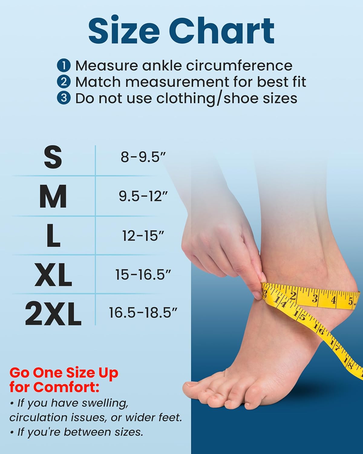 KEMFORD Ankle Compression Sleeve with Cooling Effect - Plantar Fasciitis Braces - Open Toe Compression Socks for Swelling, Sprain, Neuropathy, Arch Support for Men and Women - M, Black