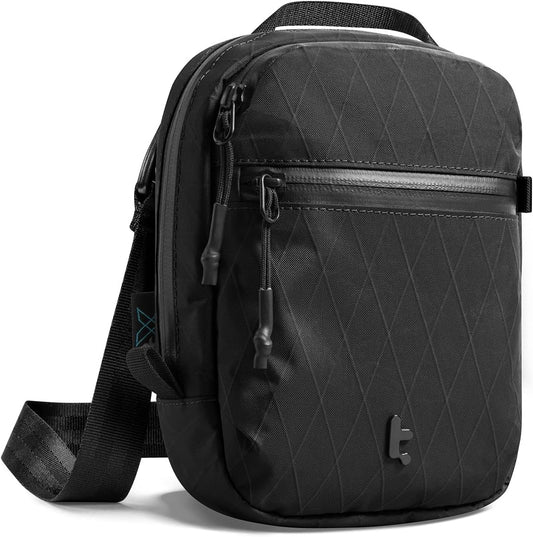 tomtoc Aviator-T37 X-Pac Travel Crossbody RFID Blocking Bag, Holds 4-6 Passports with Anti-theft Lockable Zippers, Multiple Pockets for Cards & Documents – Organizer for Daily Use