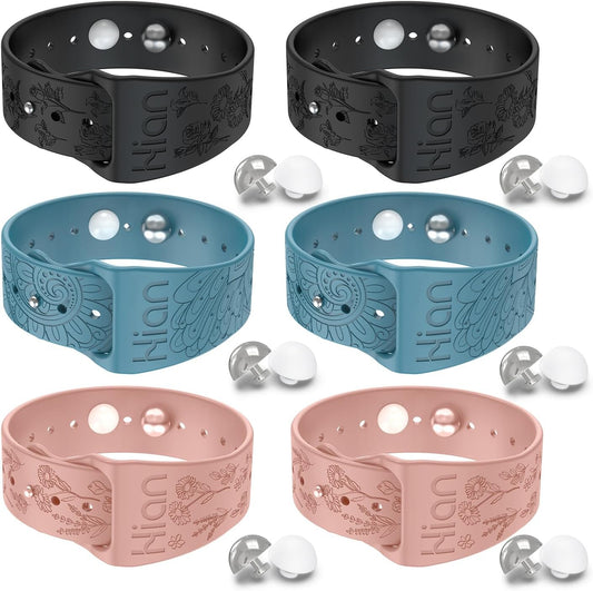 Motion Sickness Bracelets Sea Sickness Wristbands for Motion Sickness / Morning Sickness /Pregnancy Nausea Anti Nausea Wristband Acupressure Nausea Bands Motion Sickness Bands（3Pairs-Black+Bule+Pink）