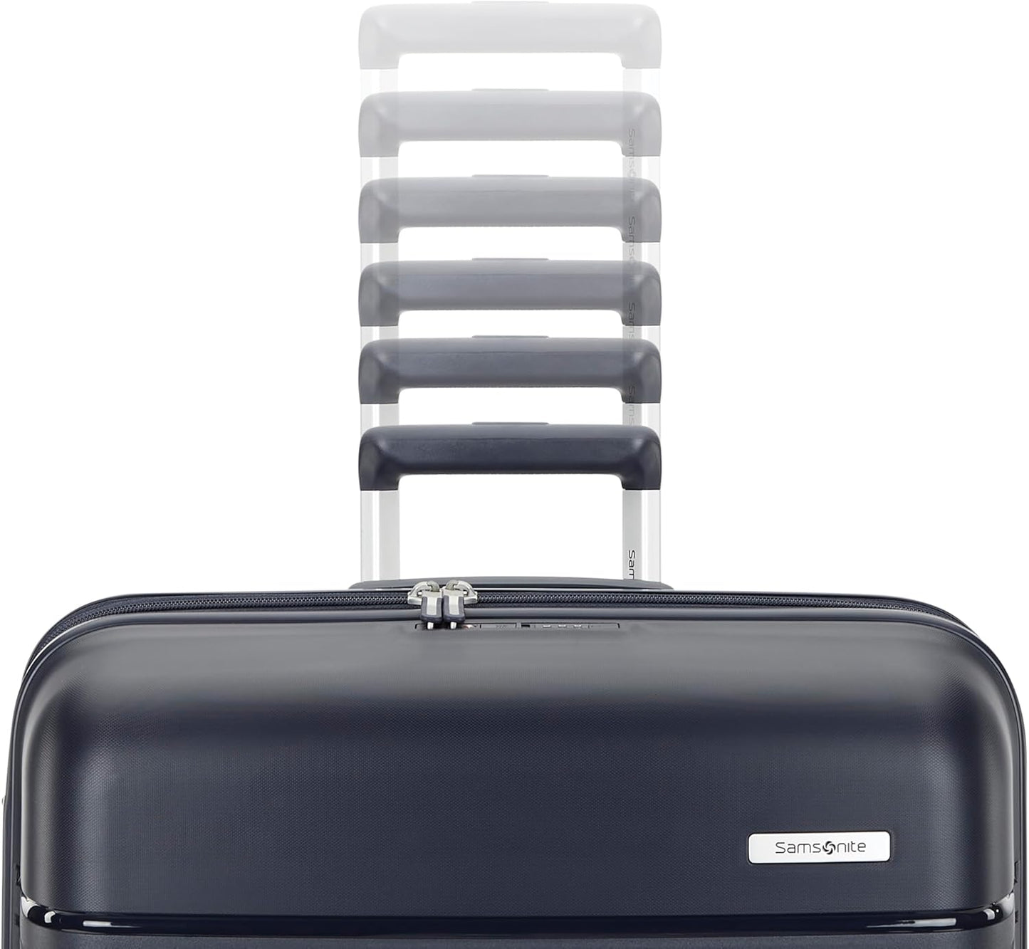 Samsonite Elevation Plus - Carry-On Hardside Luggage - Scratch Resistant Polypropylene Shell, RightHeight™ Adjustable Handle, Integrated AirTag Holder, TSA Lock, WetPak™ Compartment - Midnight Blue