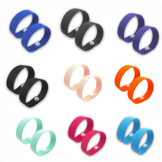 Motion Sickness Relief Acupressure Wristbands for Kids and Adults – Waterproof, Slip-On, Nausea Relief, Motion Sickness, Travel (2 Pack) (Purple, X-Small 5)