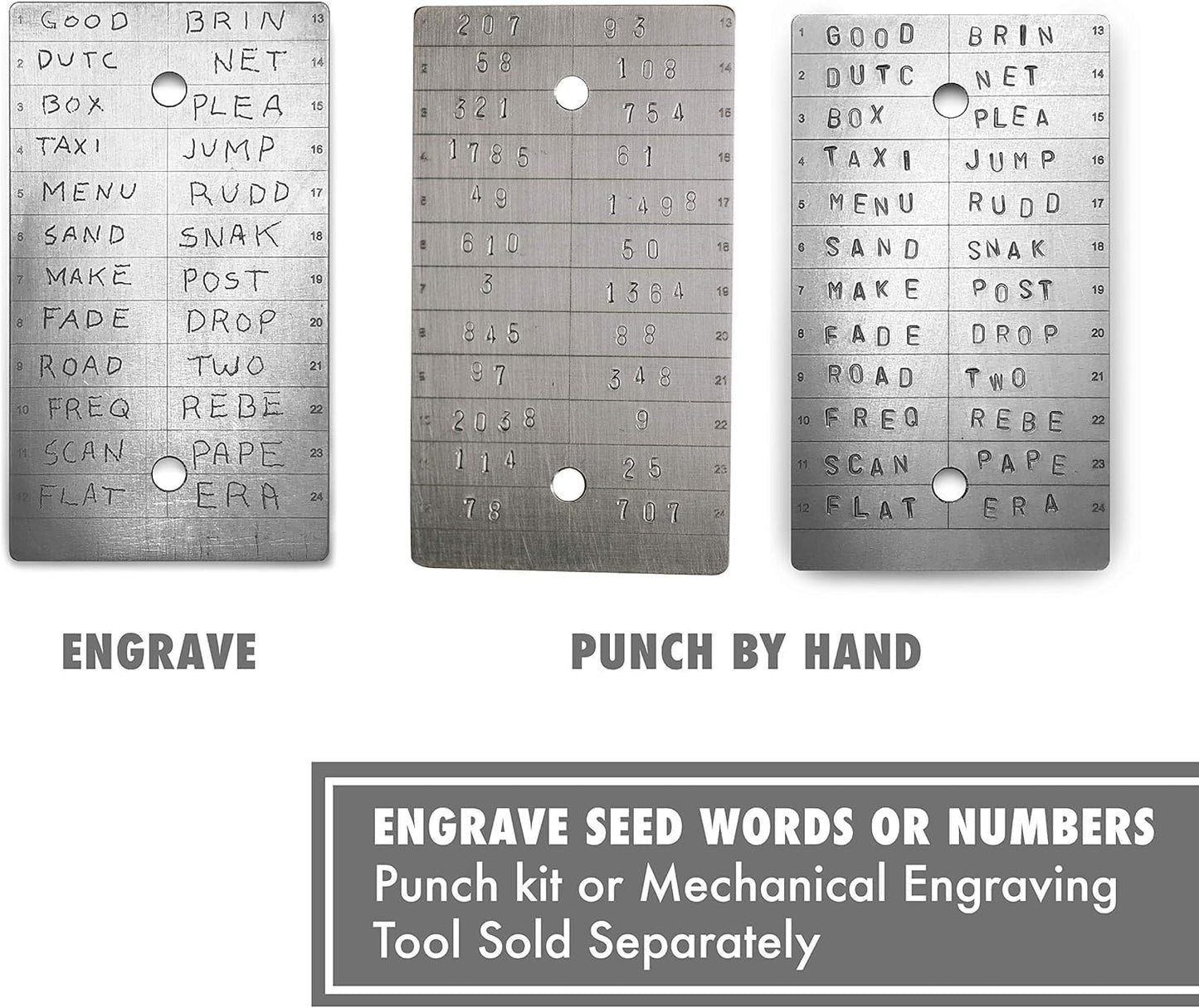 ColdTi - Titanium Bitcoin Seed Plates for Ultra-Secure Ethereum and Crypto Seed Phrase Storage - Premium Seed Phrase Metal - Includes 2 Plates and Seals