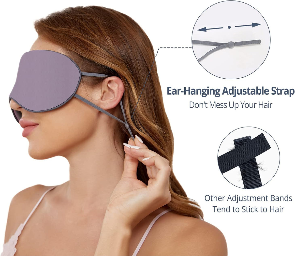 Sleeping Mask 2 Pack, Warm, Cool Double-Sided Use of Sleep Mask, Super Soft Blindfold with Adjustable Strap, Block Out Light, Comfort Sleep Eye Mask for Travel Meditation Nap