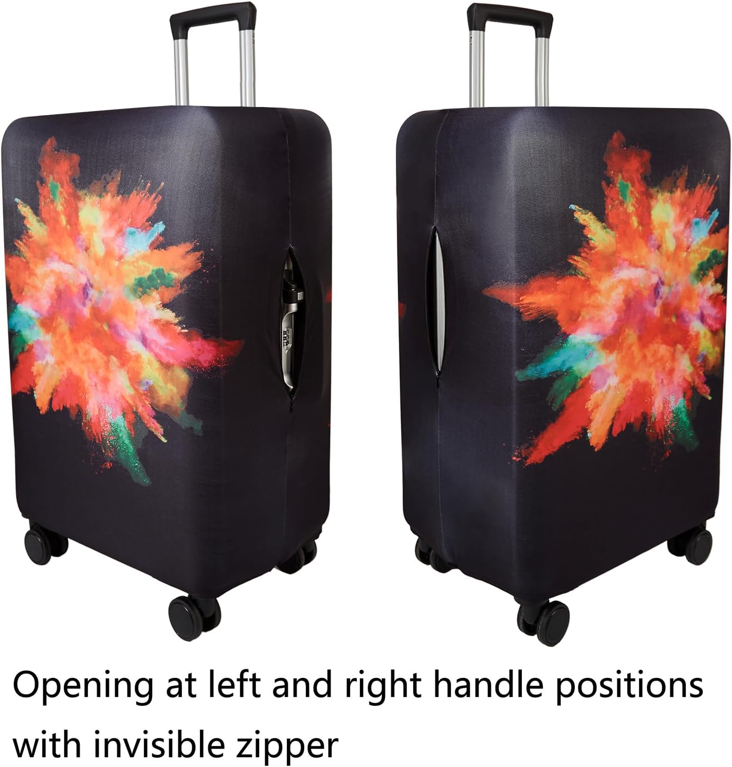 WUJIAONIAO Travel Luggage Cover Baggage Suitcase Cover Protector Skins 18-32 Inch (Graffiti, XL (for 29-32 inch luggage))
