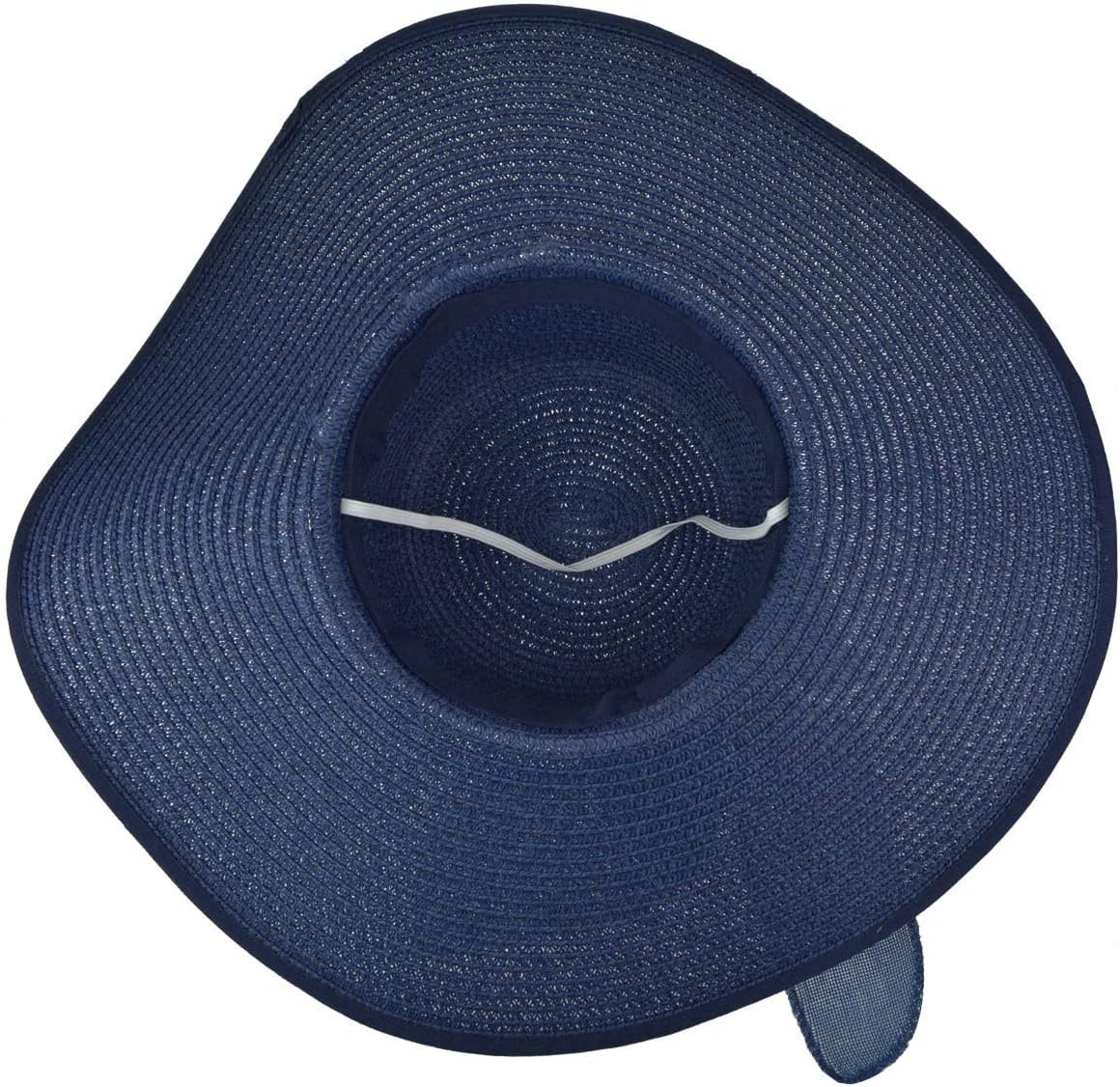 DRESHOW Beach Hats for Women Big Straw Wide Brim Summer Hat Floppy Foldable Roll up Cap Sun Hat UPF 50+