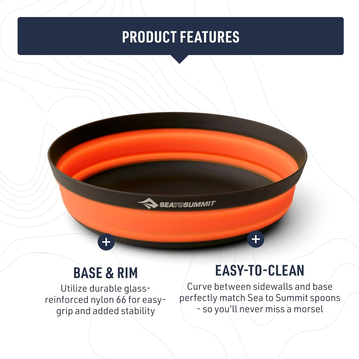 Sea to Summit Frontier Ultralight Collapsible Bowl, Medium (23 fl oz), Aqua Sea Blue
