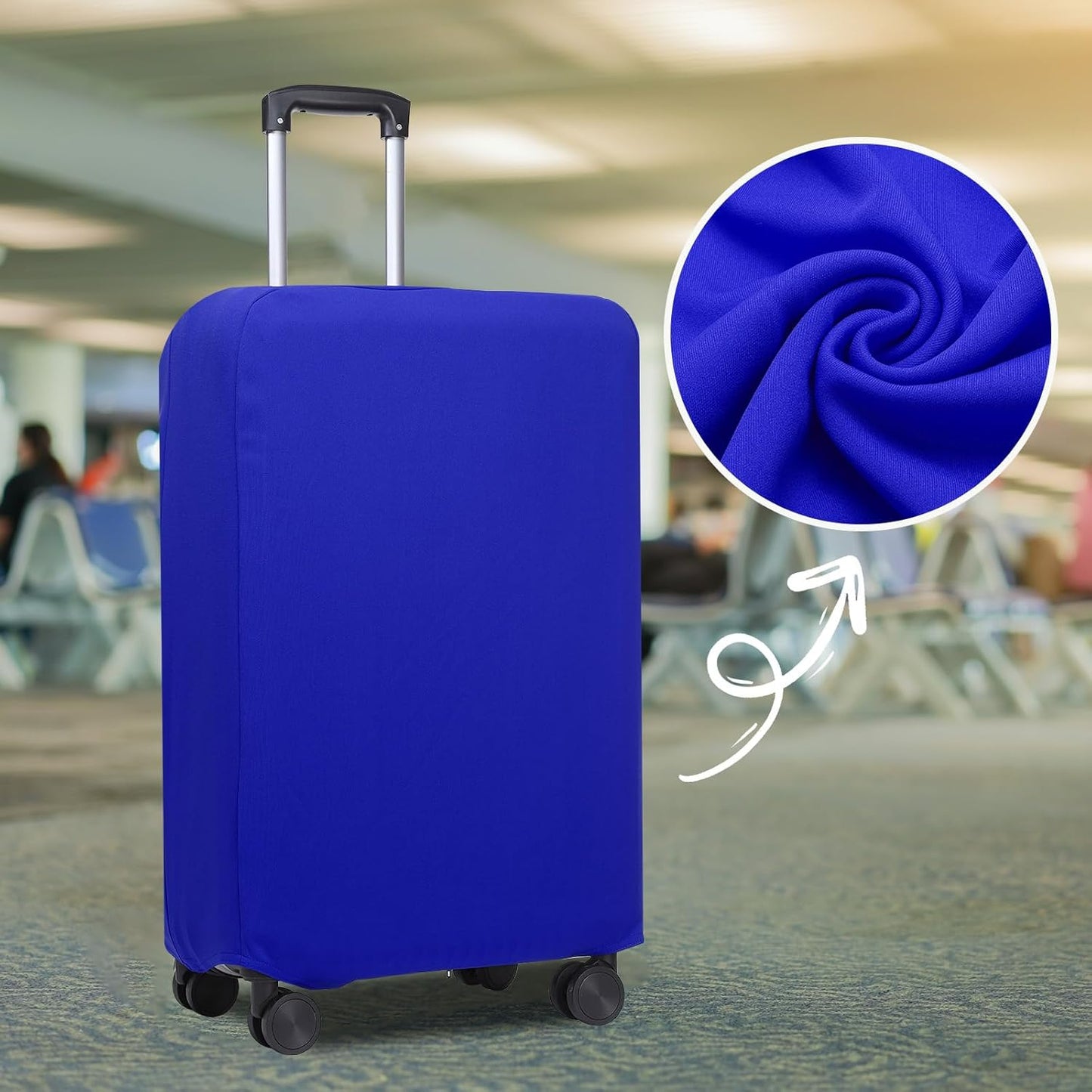 PATIKIL Luggage Cover, Suitcases Covers Elastic Carry on Cover Protector Washable Scratch-Resistant Fits 22-23 Inch Luggage for Travel Business Trips, Blue