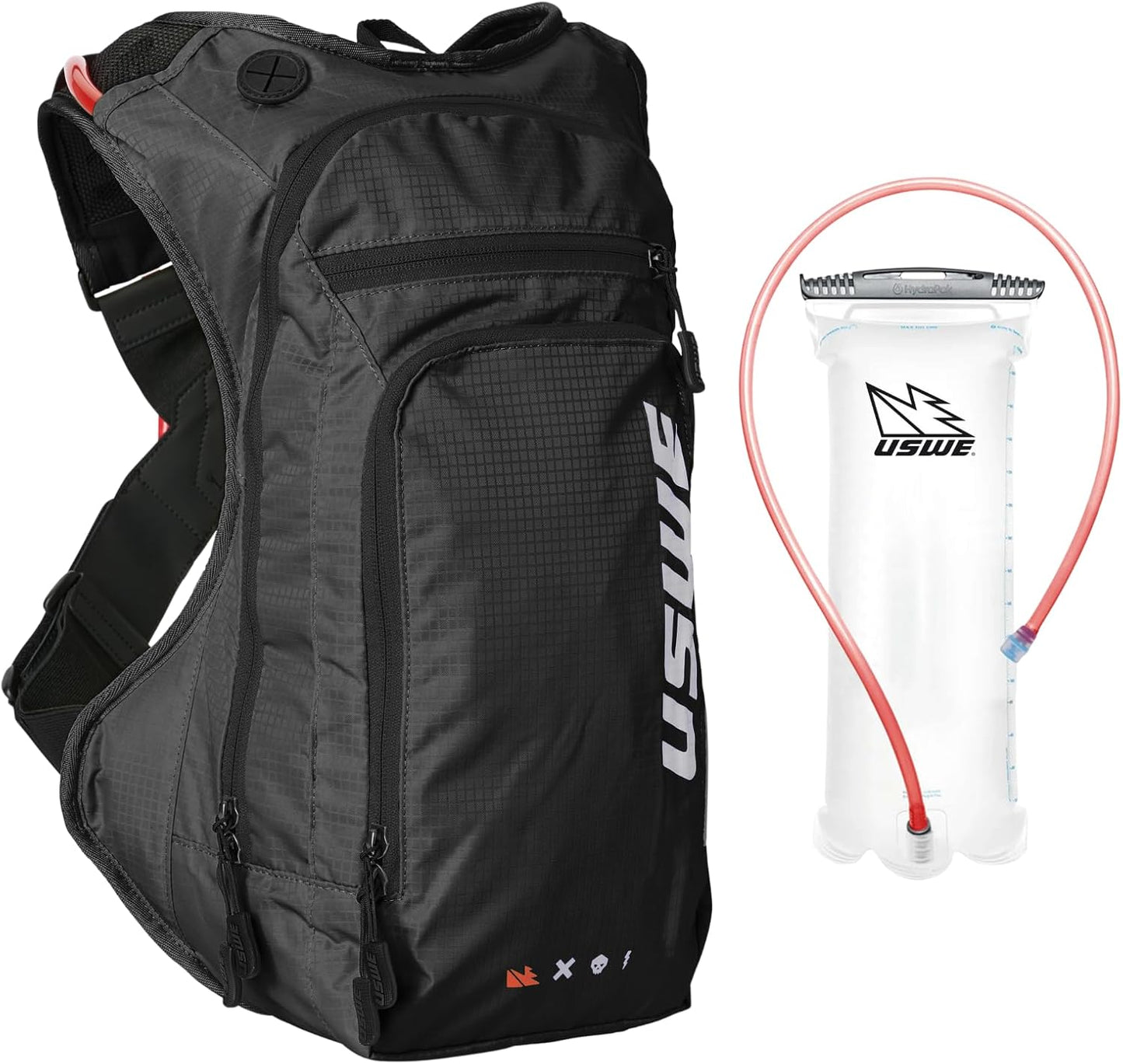 USWE Outlander Moto Hydration Pack, Running, Hiking Hydration Backpack with Water Bladder, Hydropack for Men and Women, Backpack Gear and Equipment for Cycling, MTB