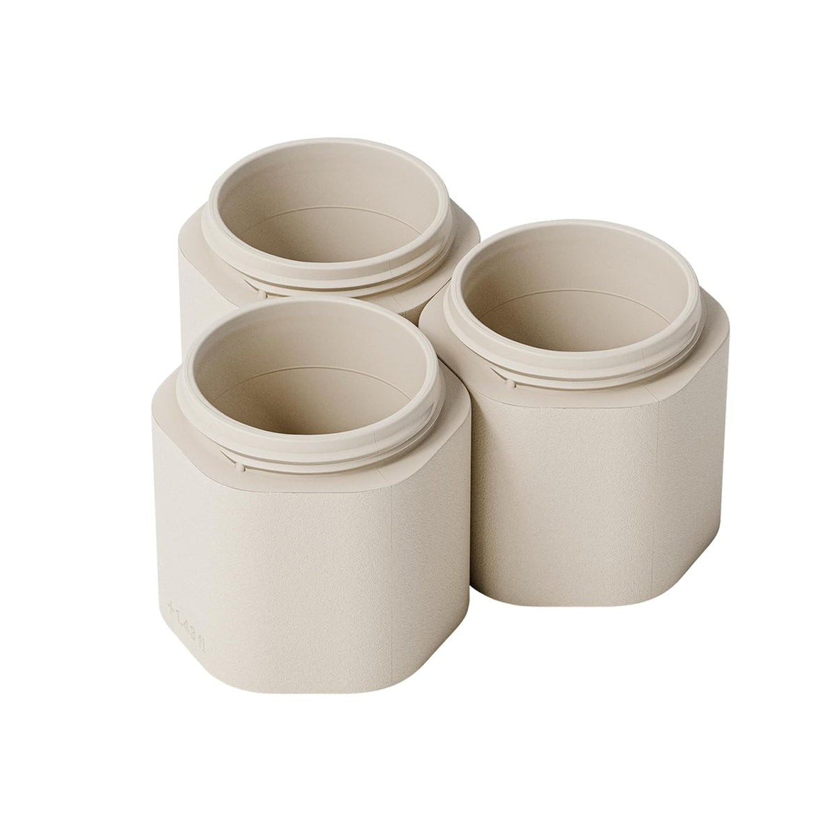 Cadence Extender - Add On to Any Flex Magnetic Containers with Lids,Extension to Travel Bottles for Toiletries - Carry On Travel Essentials For Women/Men - Adds Additional 1.43 fl oz - 3pk, Sand