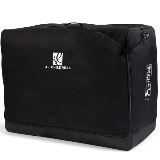 J.L. Childress Universal Stroller Travel Bag for Airplane - Fits Most Baby Strollers, Flying Essentials, Airport Accessories for Gate or Luggage Check, ID Card, AirTag Compatible - Large, Padded