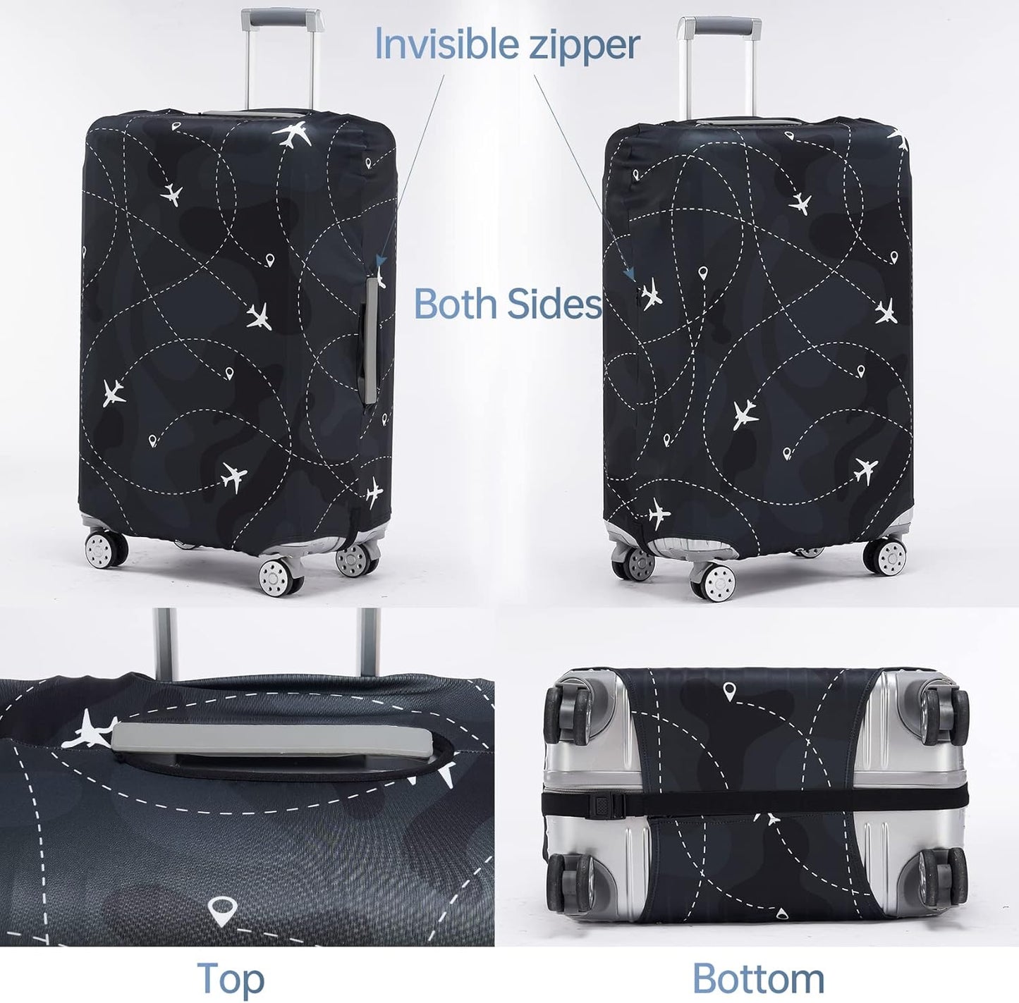 Travelkin Luggage Covers For Suitcase Tsa Approved,Suitcase Cover Protector Fit 18-32 Inch Luggage (XL for 29-32 Inch Luggage)