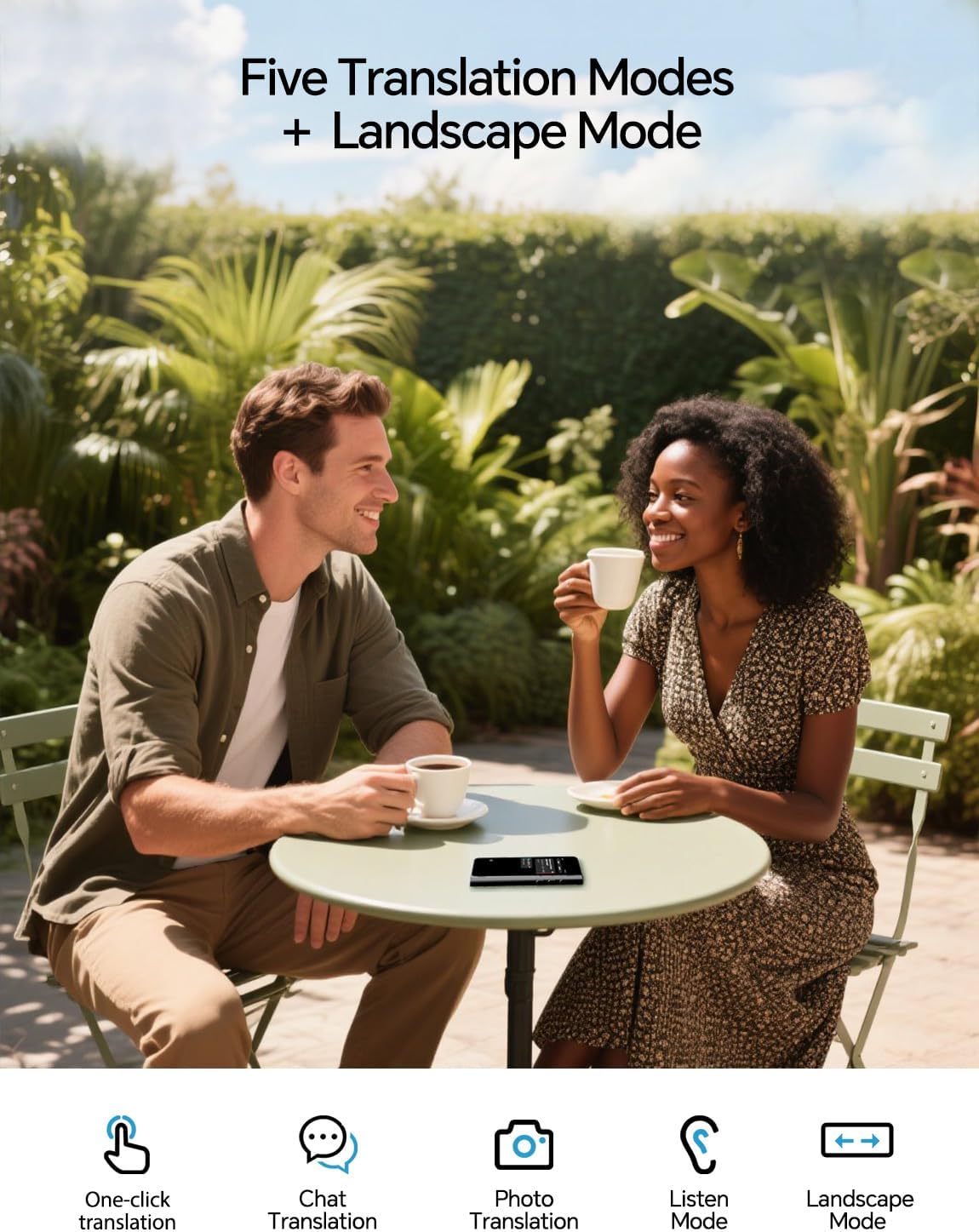 Timekettle Fluentalk New T1 Translator Device Supports 40 Languages, 31+ Offline Language Pairs, Photo Translation, No WiFi Needed, 2-Year Global Data, 4" HD Screen for Travel