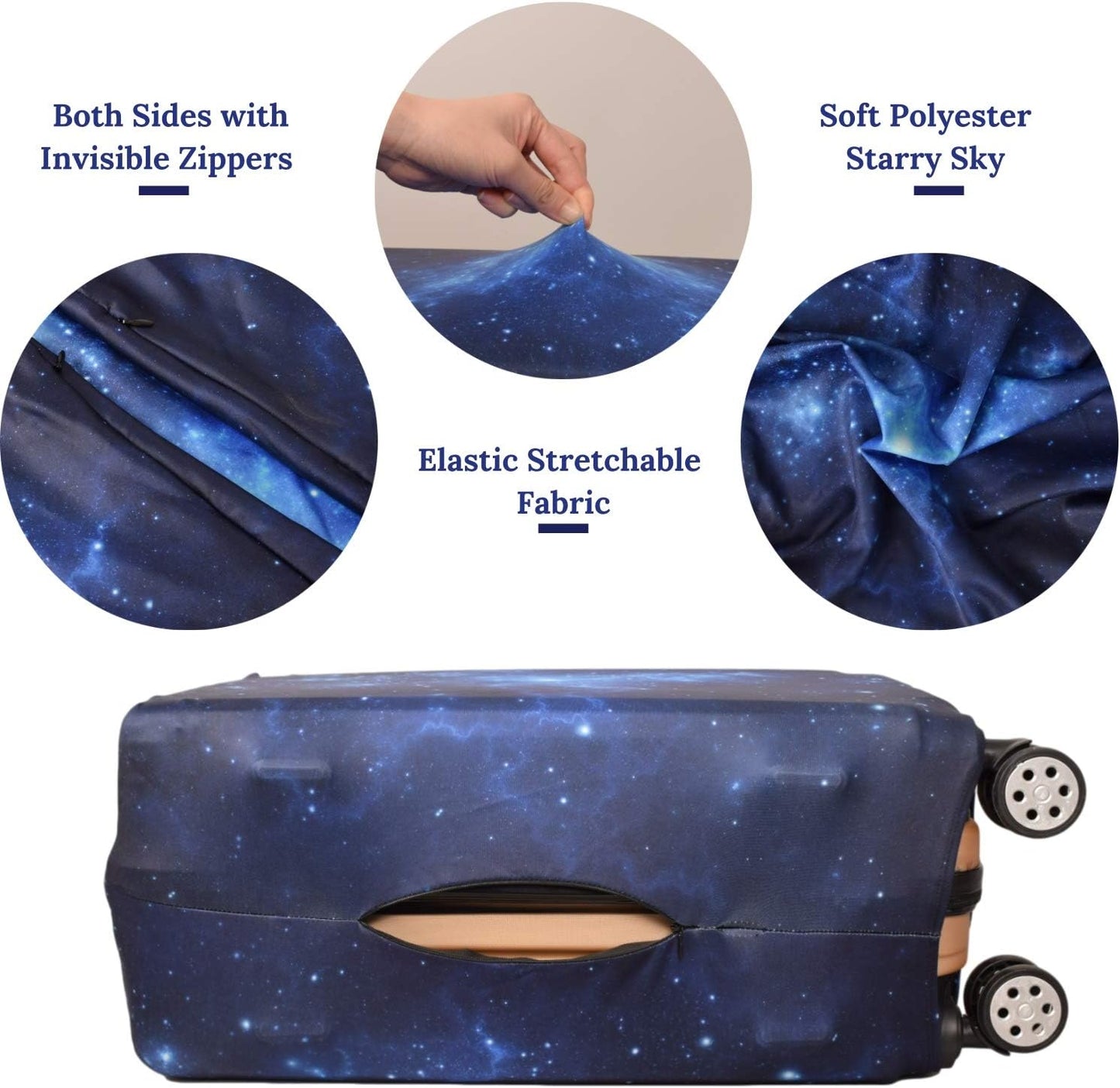 Luggage Cover,Washable Elastic Suitcase Cover Protector Galaxy, XL: Fit 29-30 Inch Luggage