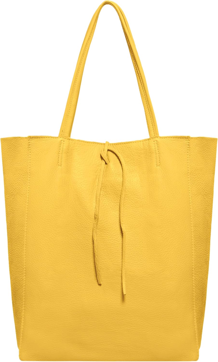 Italian Calf Leather Tote for Women with Zipper, Inner Pocket & Flat Base | Soft Unlined Shopper for Work & Travel