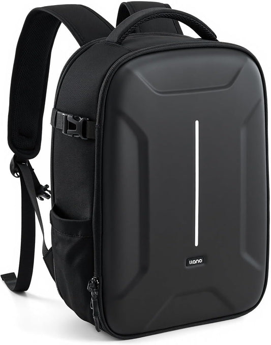 llano 22L Large Hardshell Camera Backpack Case, Camera Bags for Photographers Compatible with DSLR and Mirrorless Cameras,for Sony Canon Nikon Fujifilm with Laptop Compartment,Travel and Outdoor