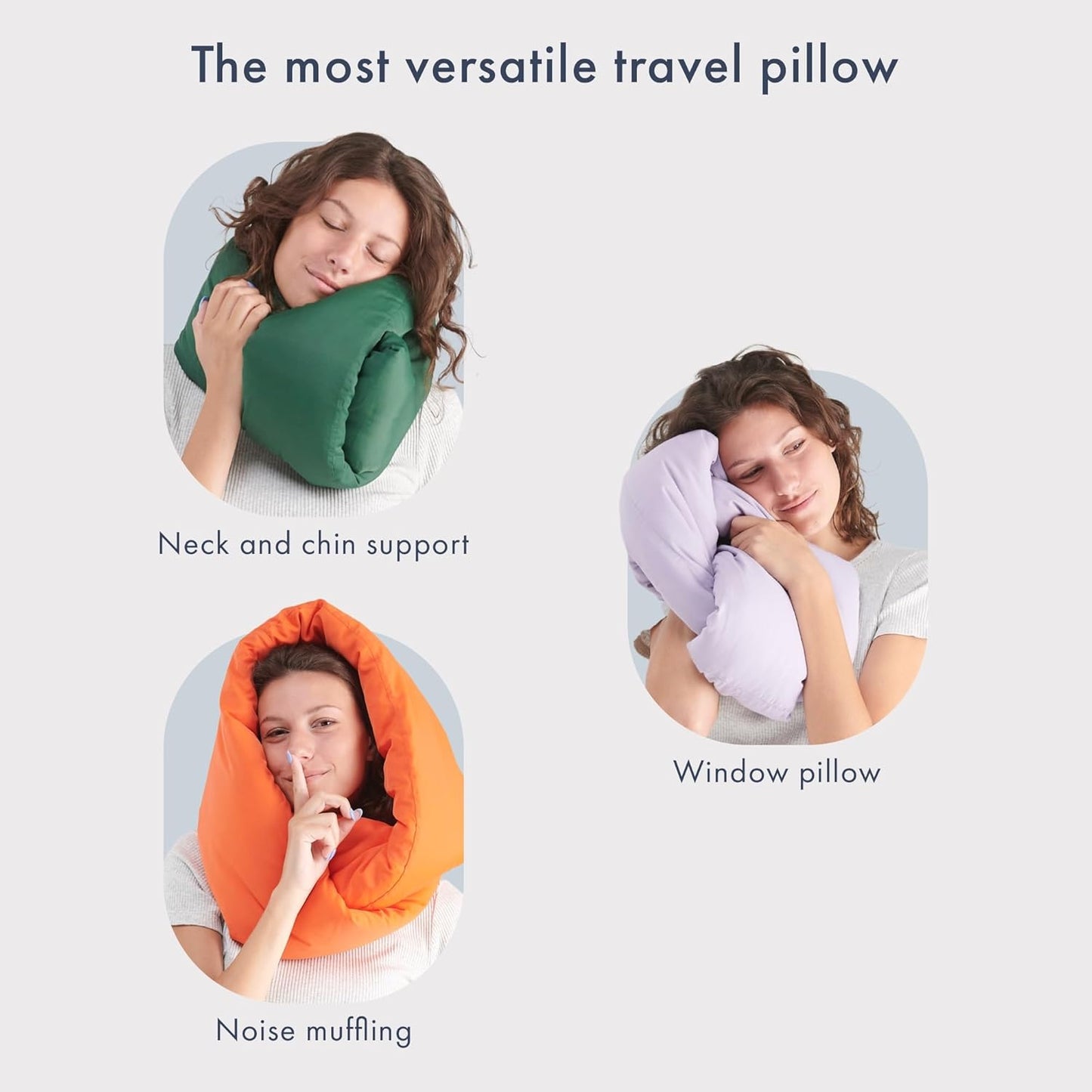Huzi Infinity Pillow - Home Travel Soft Neck Scarf Support Sleep (Terracotta)