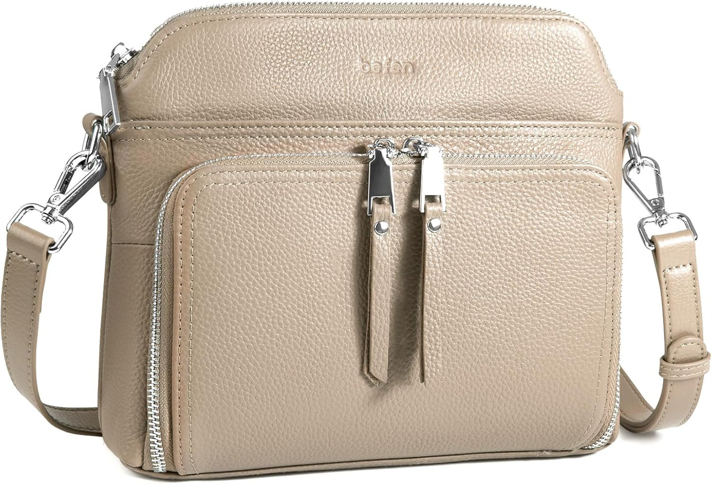 befen Genuine Leather Crossbody Purses for Women, Women's Small Crossbody Shoulder Bag with Built in RFID Wallet