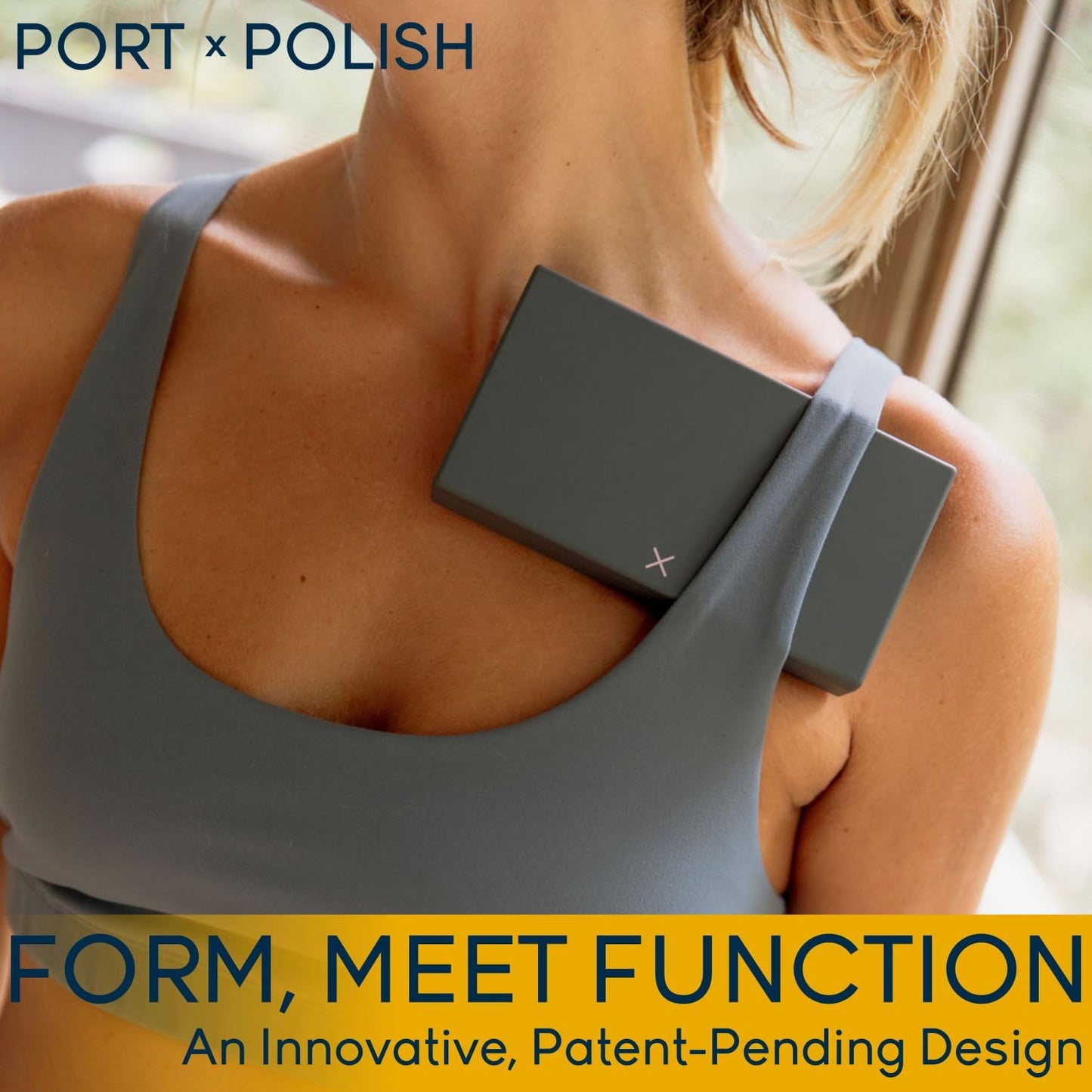 PORT X POLISH Designer Weekly Pill Box Organizer (Single 1X Daily, Crisp White) | Compact, Stylish 7-Day Vitamin Supplement Case | Cute Portable Mini Travel Medicine Carrier | BPA-Free Pillbox Caddy