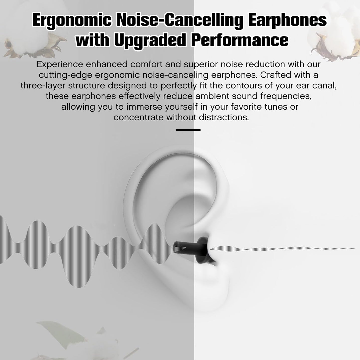TrelaCo 200 Pairs Silicone Ear Plugs Soft Reusable Waterproof Ear Plugs for Sleeping Noise Swimming Hearing Protection Earplugs Shooting Construction Hunting Music Concerts (Black)