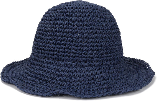 Womens Wide Brim Straw Sun Hat Foldable Floppy Crochet Beach Hat for Summer