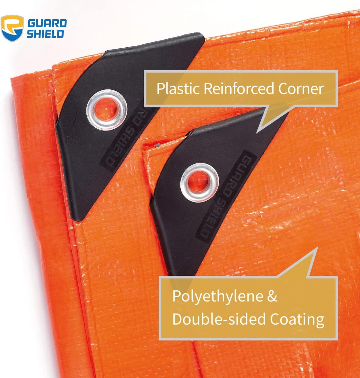 GUARD SHIELD Orange Tarp 20x30 Feet Tarps High Visibility Outdoor Poly Cover Lightweight 6mil