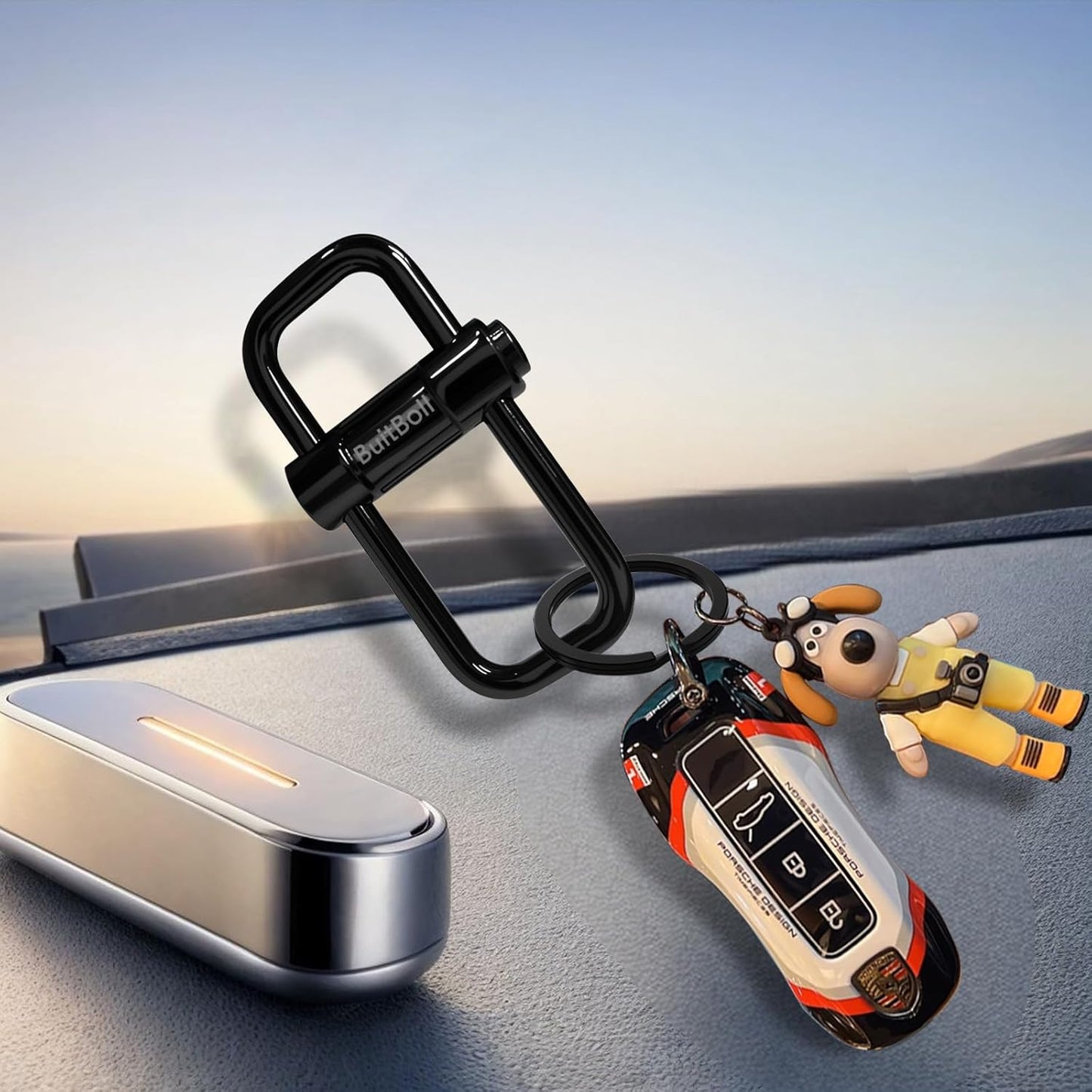 Key Chain, Heavy Duty Lock Key Ring Keychain Clip Key Holder Organizer for Home Car Keys Women Men