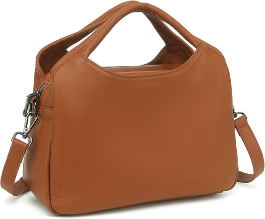 KOGTLA Genuine Leather Purses for Women, Crossbody Shoulder Bags with Top-Handle, Tote Satchel Handbags