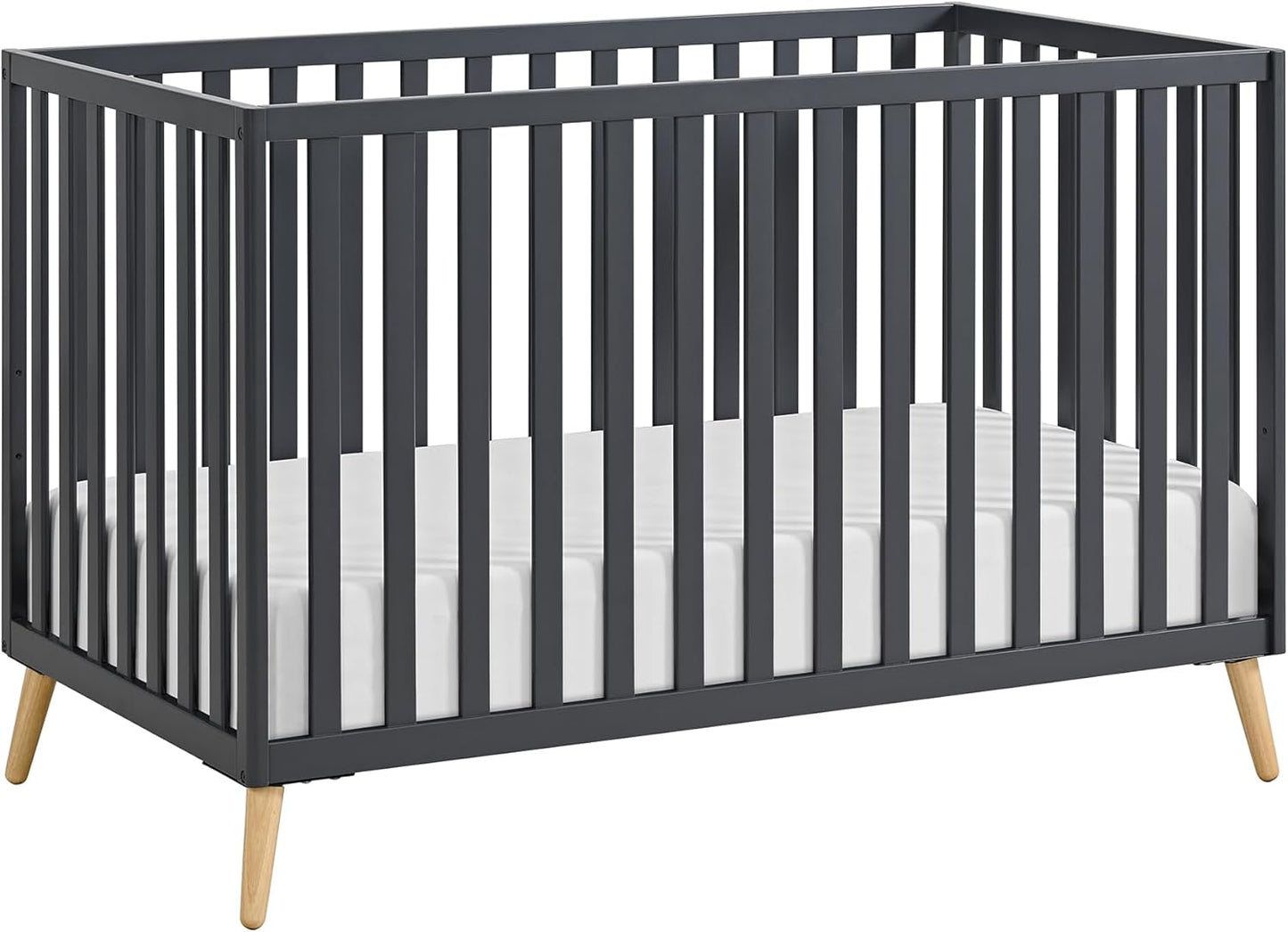 Oxford Baby Cozy Nest Convertible Island Crib, Midnight Slate/Natural